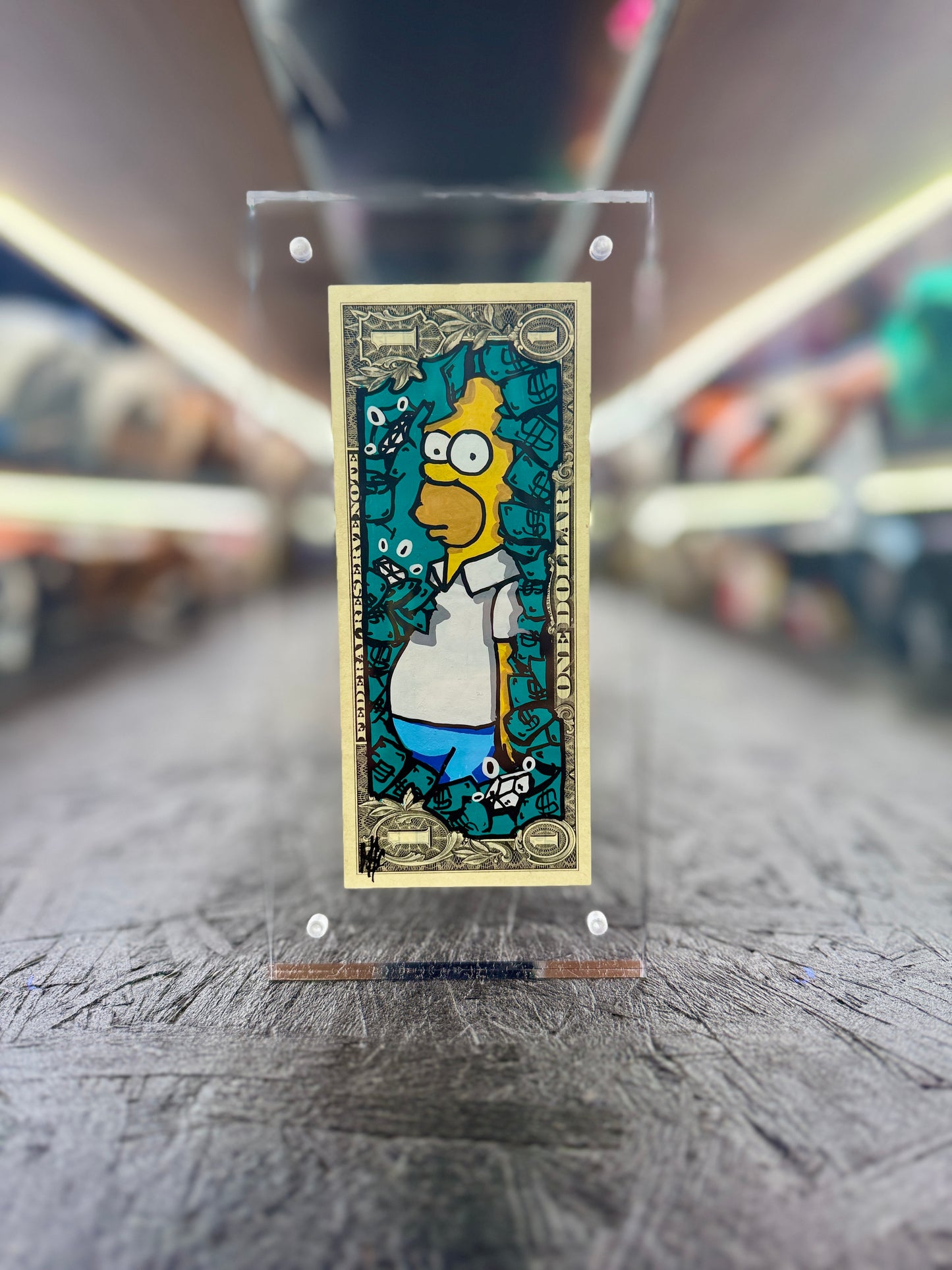Simpsons (Homer) $1 Dollar Bill Art 10.4