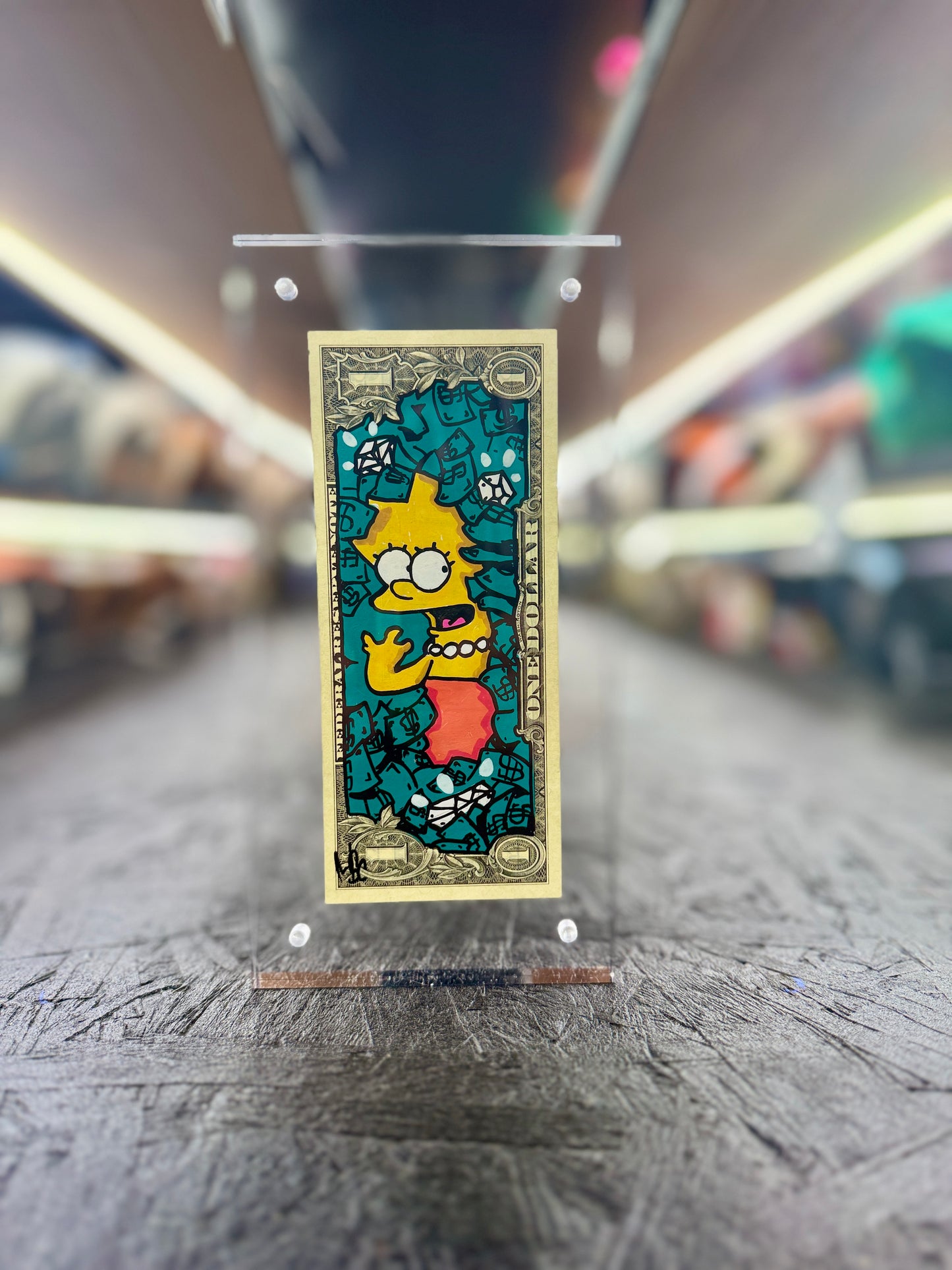 Simpsons (Lisa) $1 Dollar Bill Art 10.1