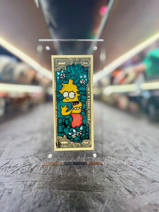 Simpsons (Lisa) $1 Dollar Bill Art 10.1