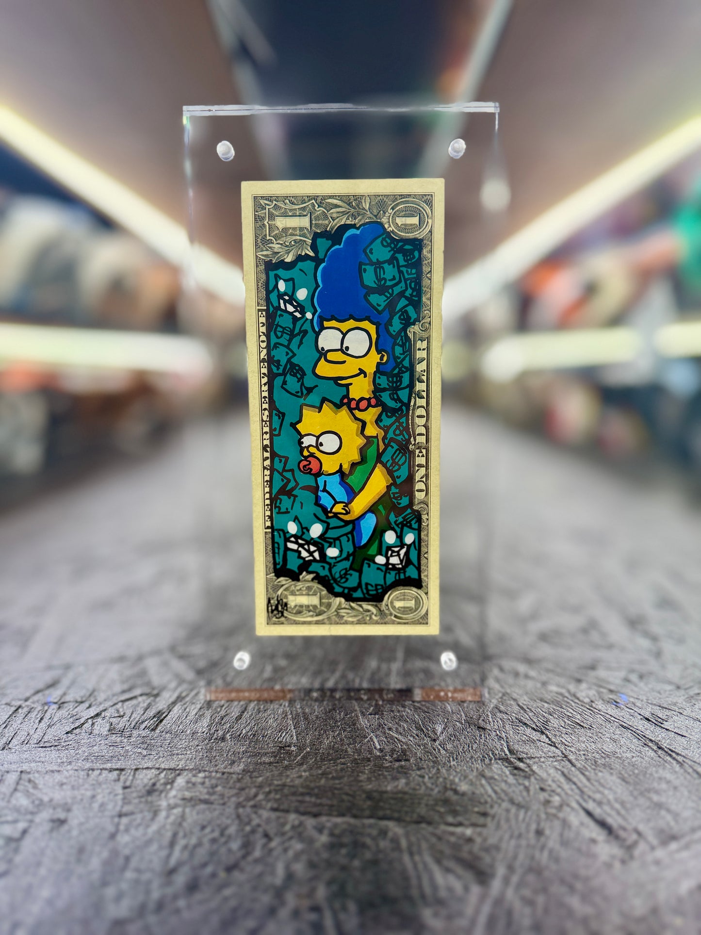 Simpsons (Marge & Maggie) $1 Dollar Bill Art 10.2