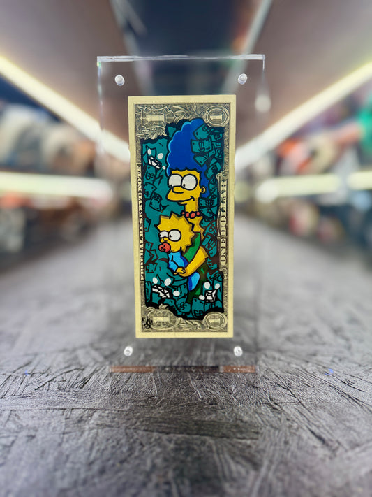 Simpsons (Marge & Maggie) $1 Dollar Bill Art 10.2