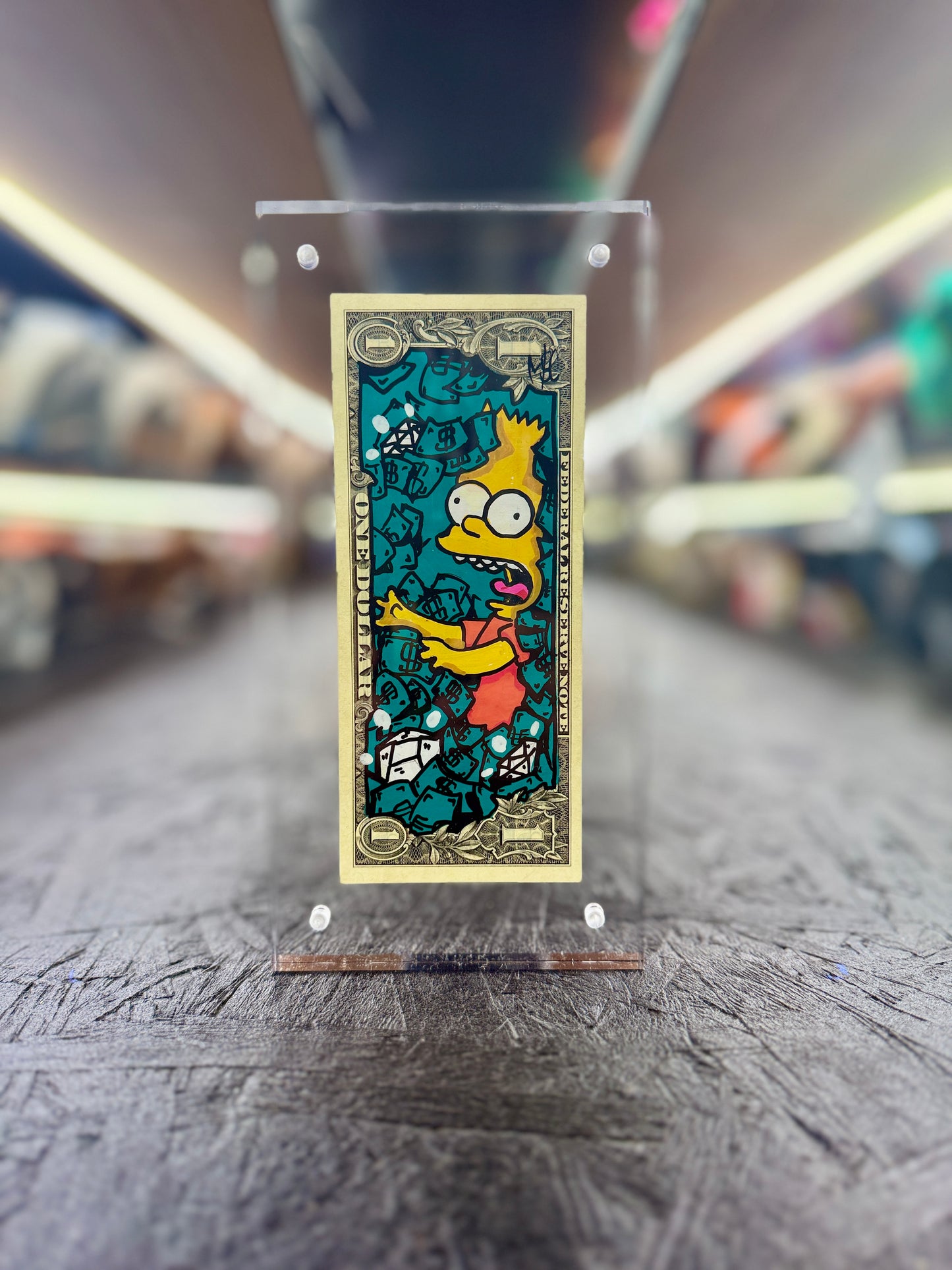 Simpsons (Bart) $1 Dollar Bill Art 10.3
