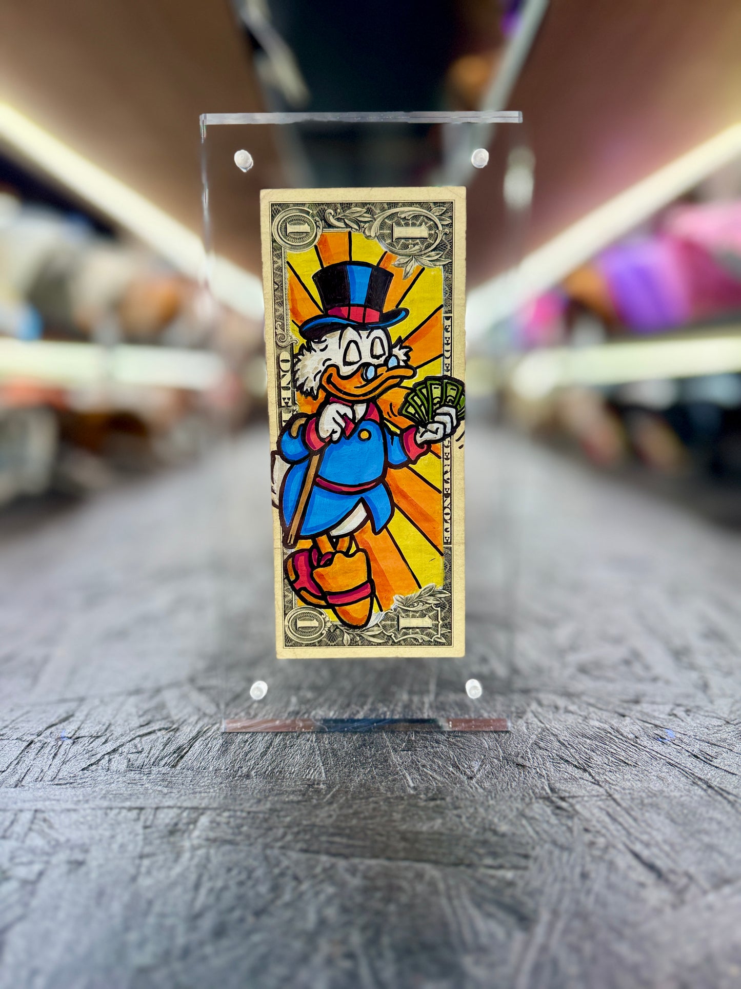 Scrooge McDuck $1 Dollar Bill Art 12.3