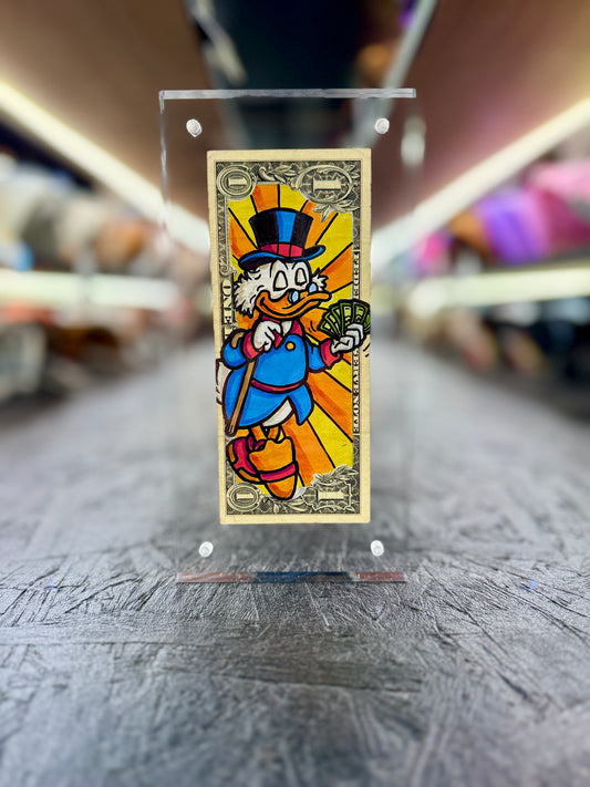 Scrooge McDuck $1 Dollar Bill Art 12.3