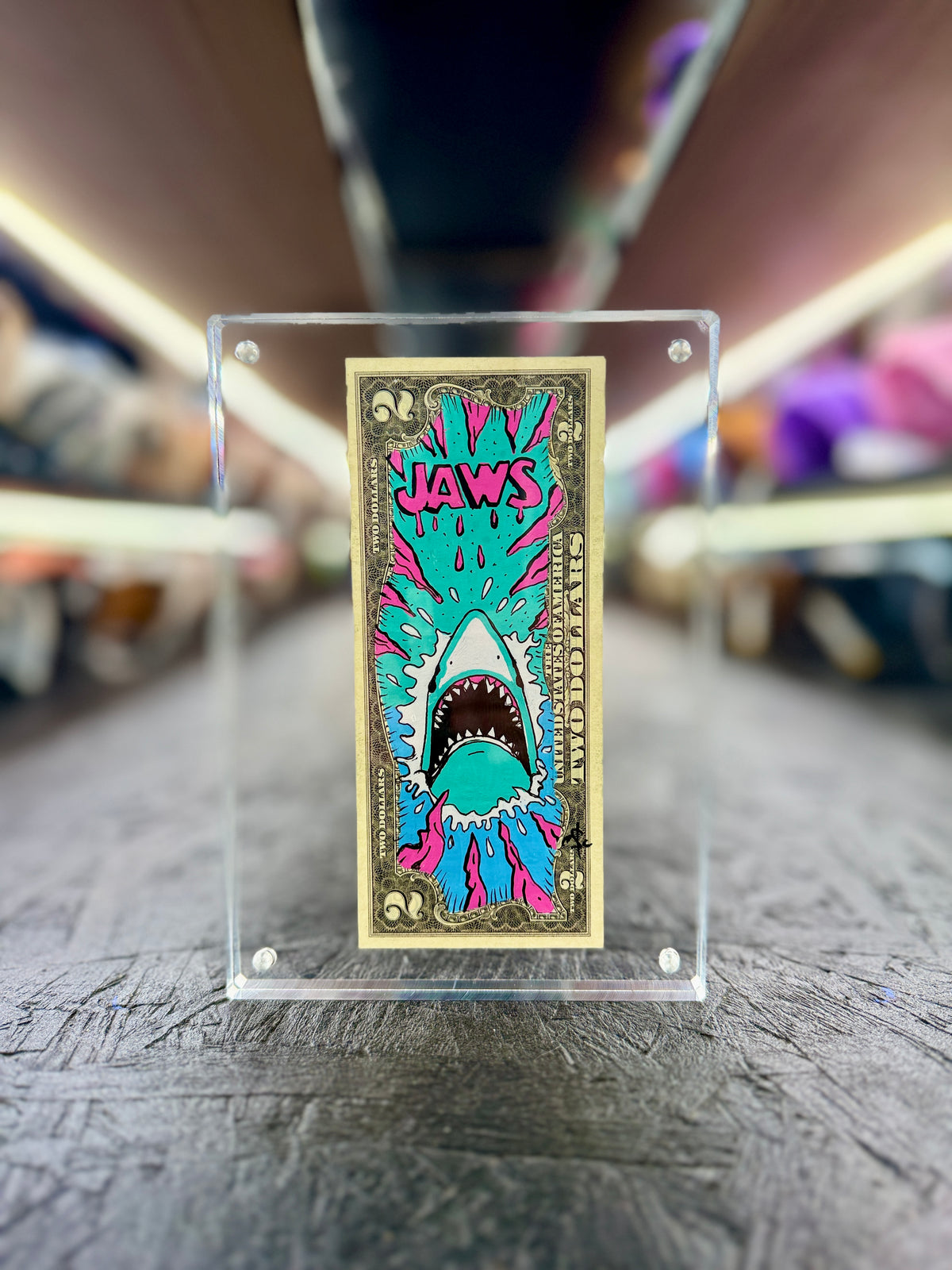 Jaws $2 Dollar Bill Art 11.8