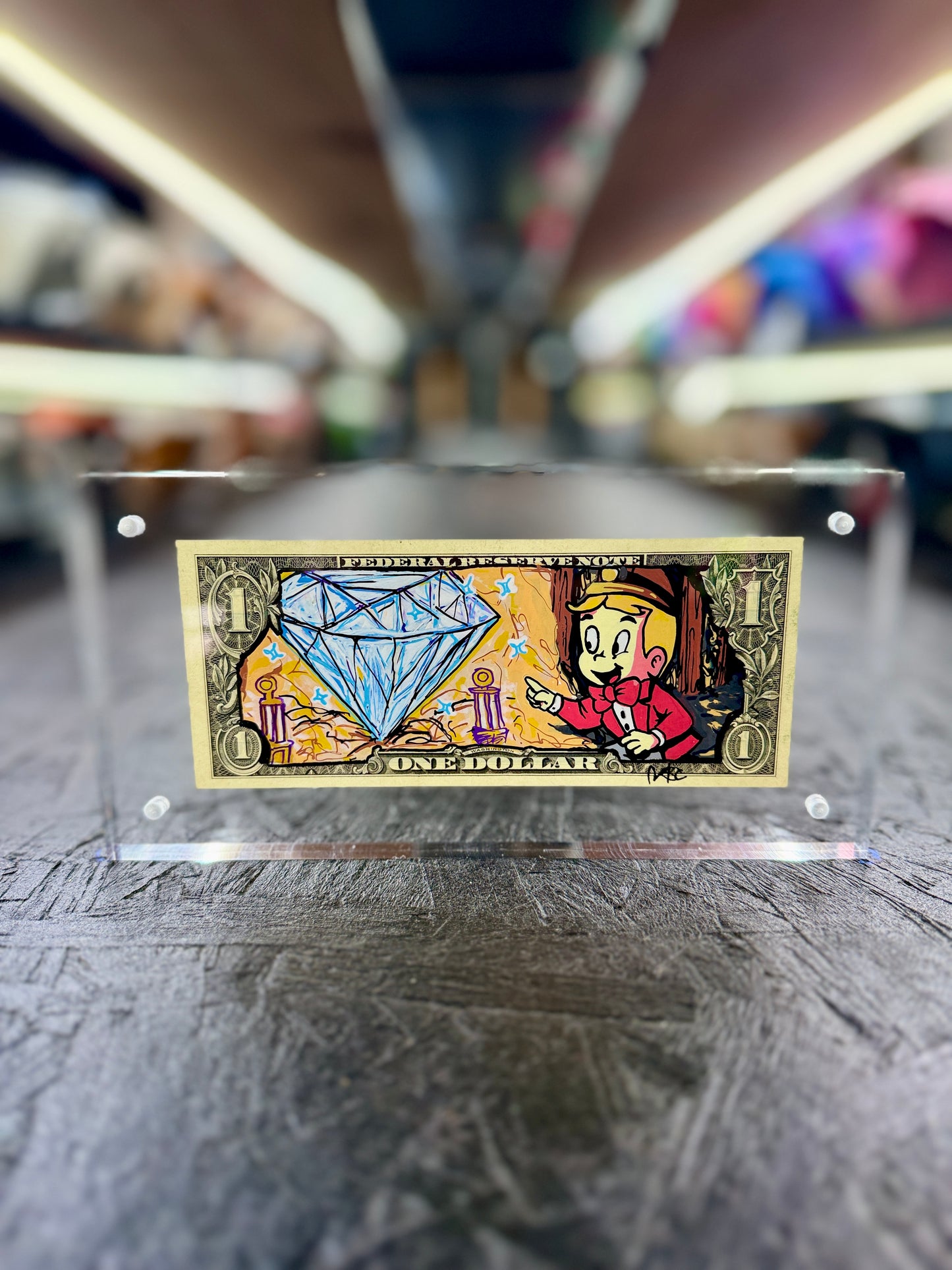 Richie Rich $1 Dollar Bill Art 16.9