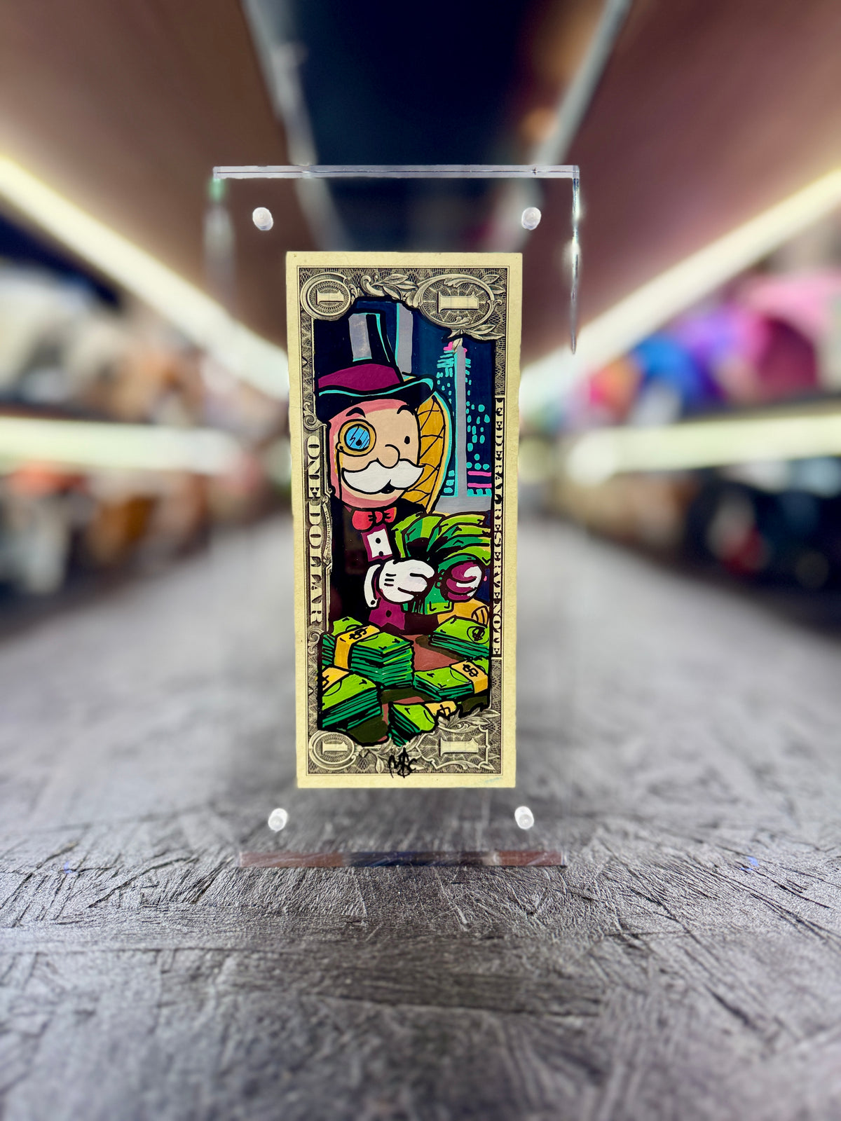 Mr Monopoly $1 Dollar Bill Art 40.1