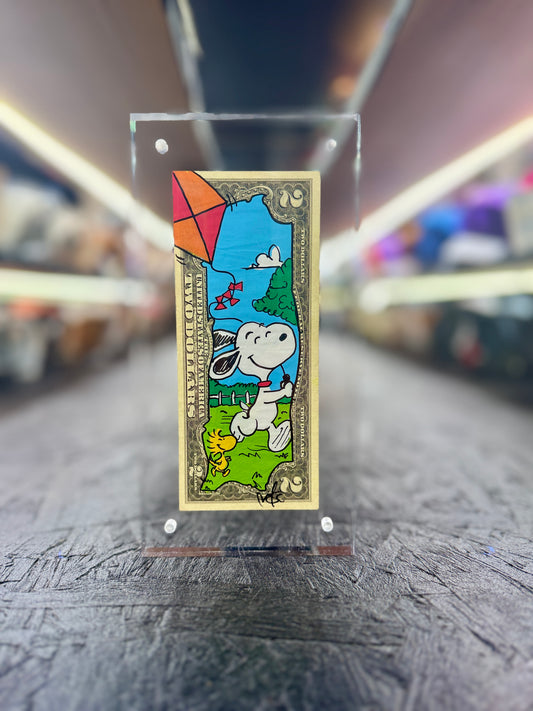Snoopy $2 Dollar Bill Art 17.1