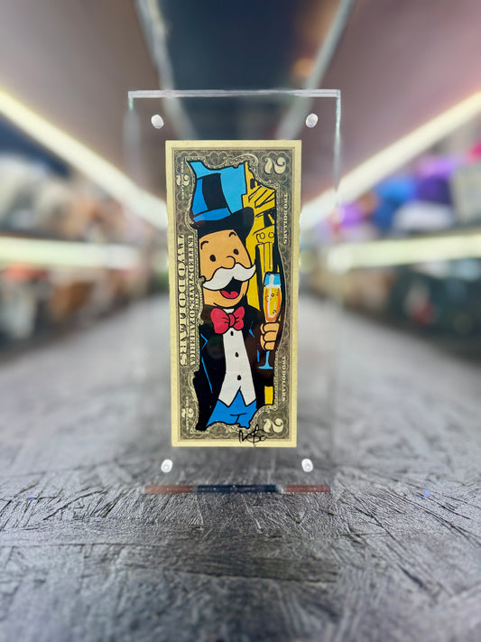 Mr Monopoly $2 Dollar Bill Art 40.2