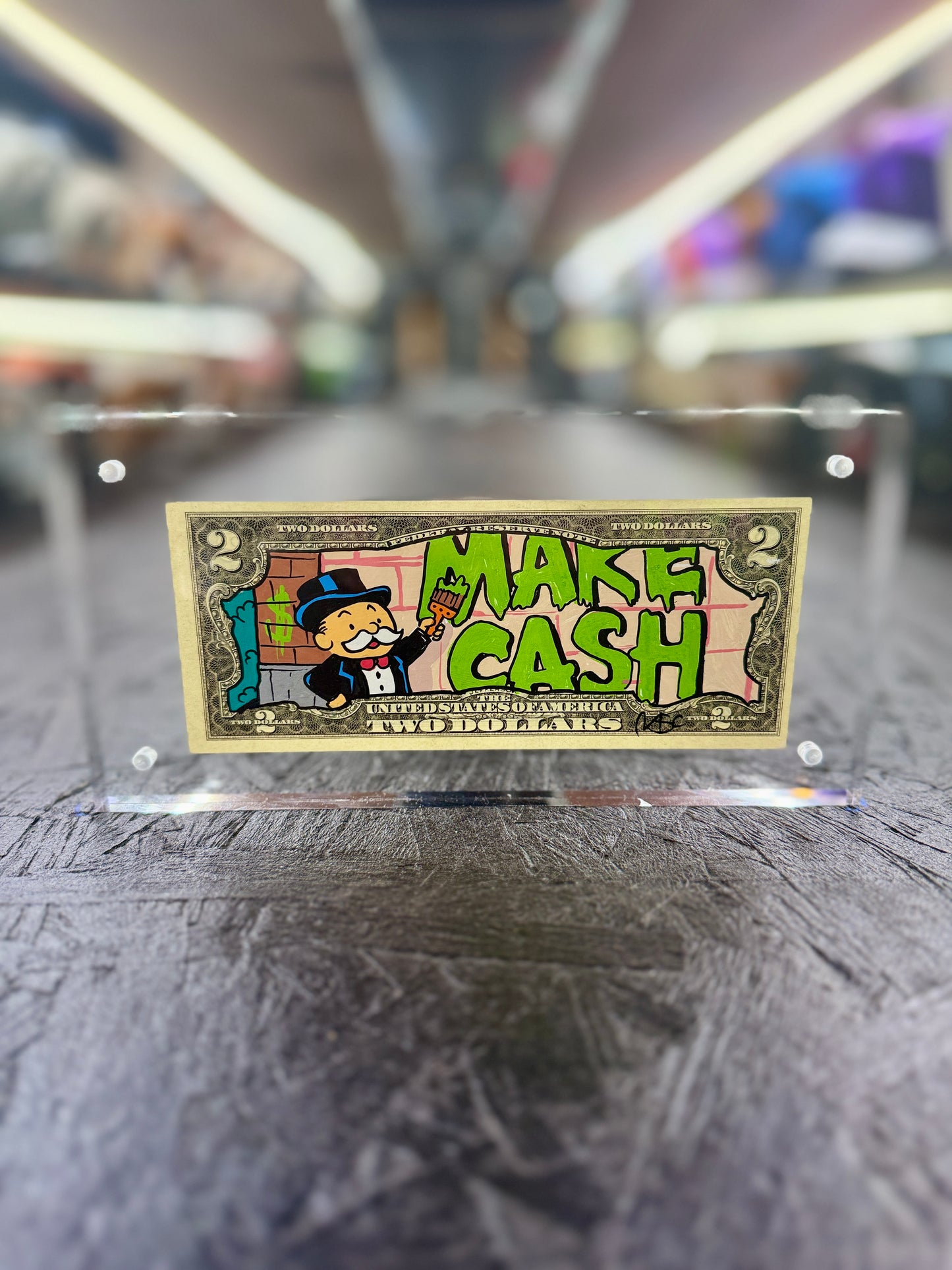 Mr Monopoly $2 Dollar Bill Art 40.3