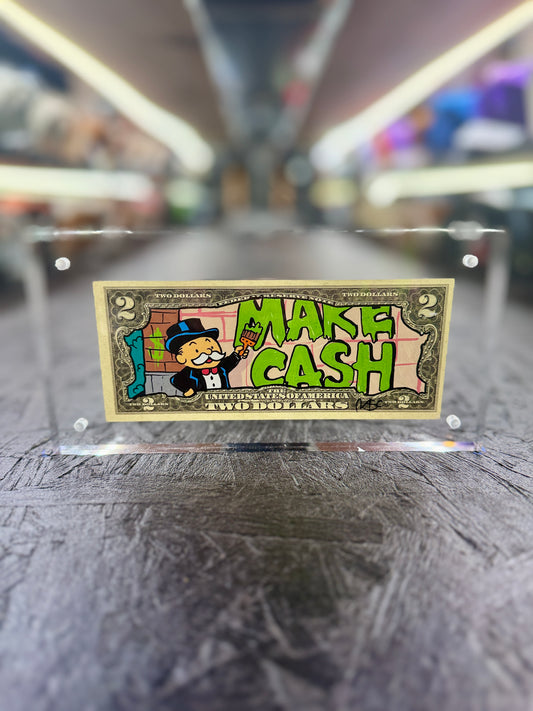 Mr Monopoly $2 Dollar Bill Art 40.3