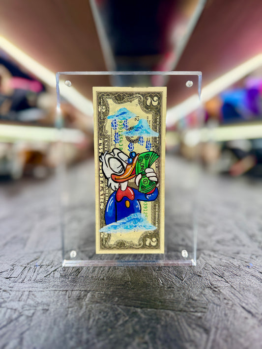 Scrooge McDuck $2 Dollar Bill Art 12.7