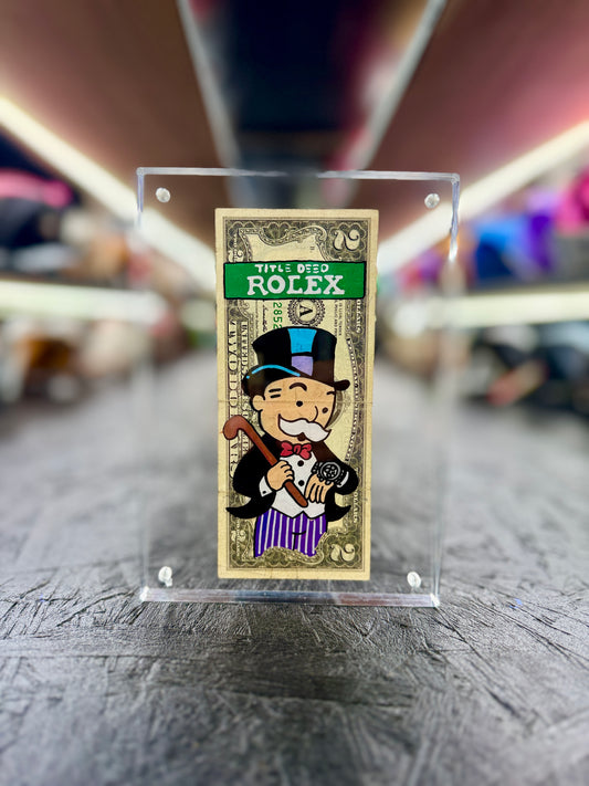 Mr Monopoly $2 Dollar Bill Art 50.2