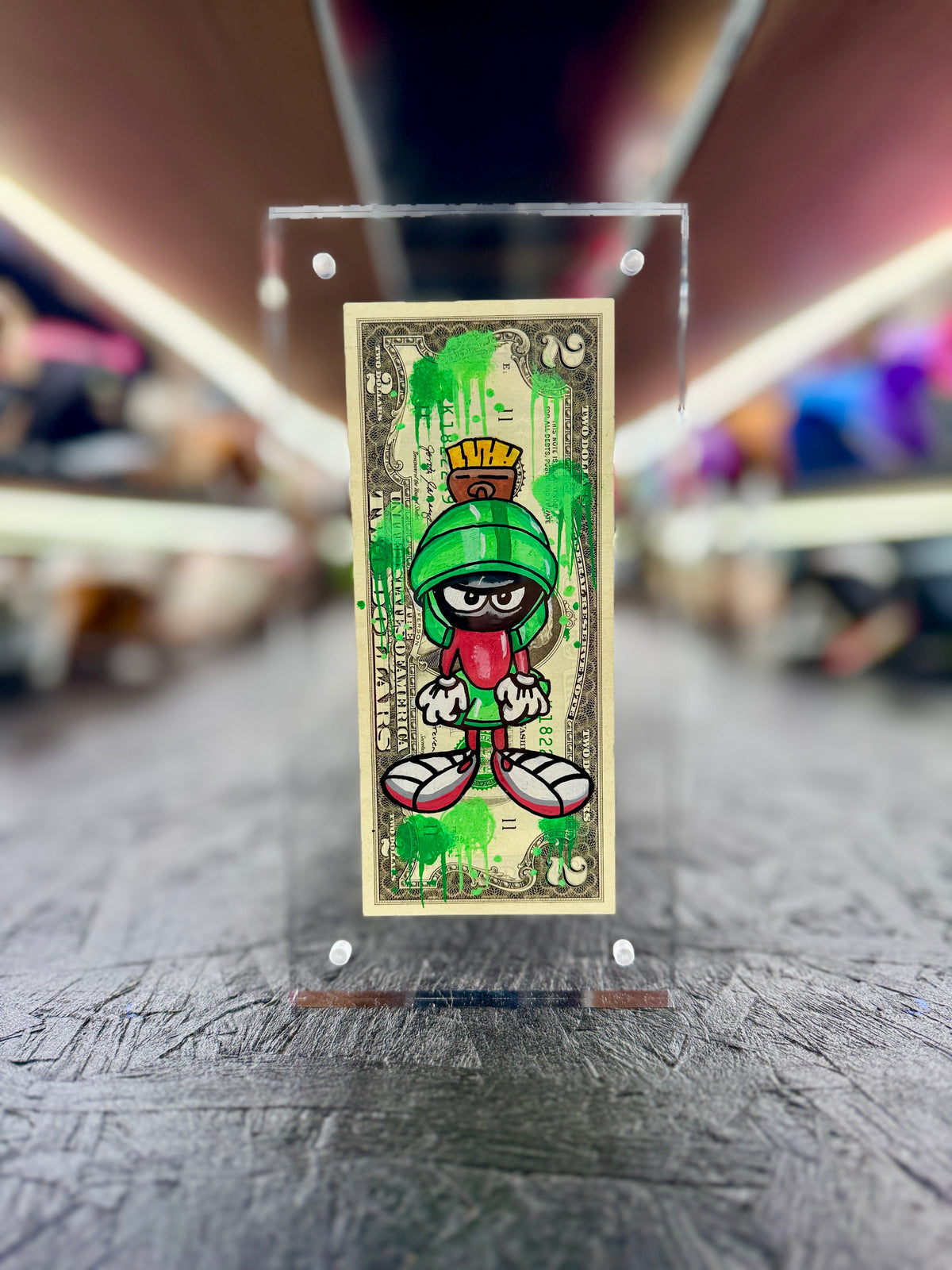 Marvin The Martian $2 Dollar Bill Art 10.0