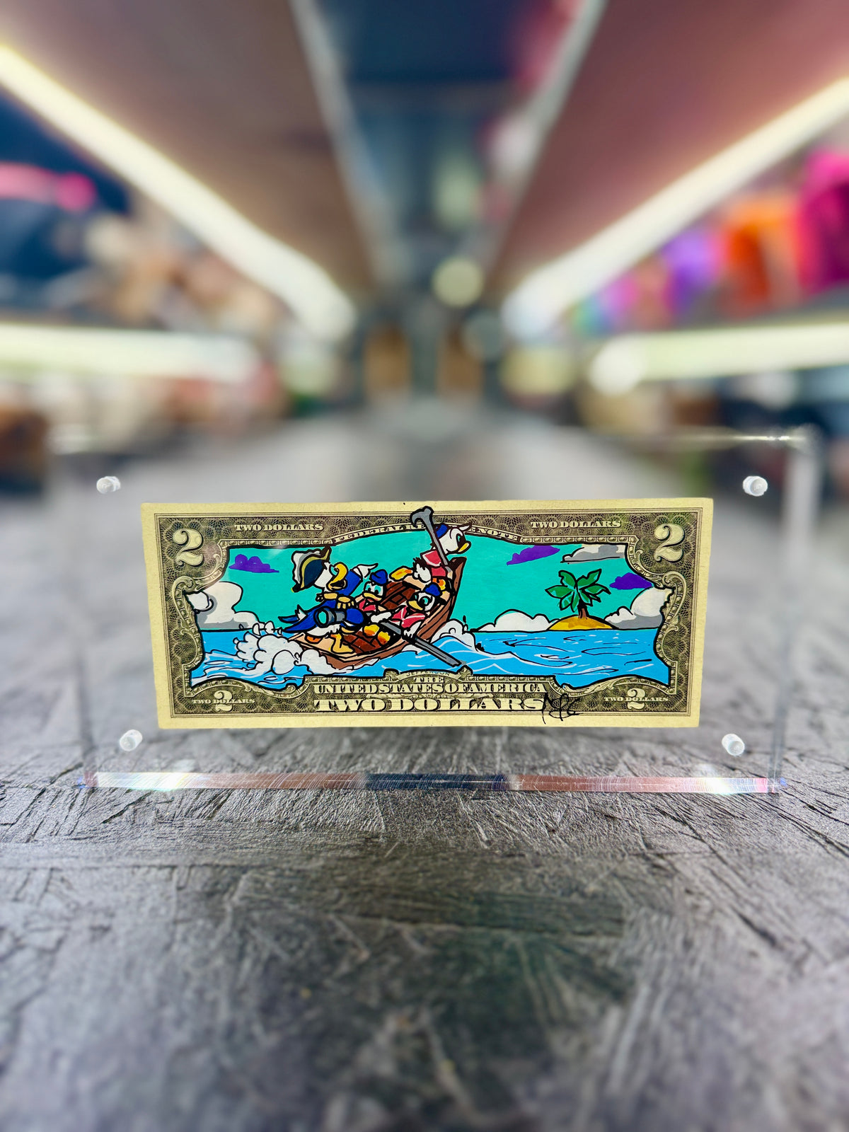 Donald Duck $2 Dollar Bill Art 7.0