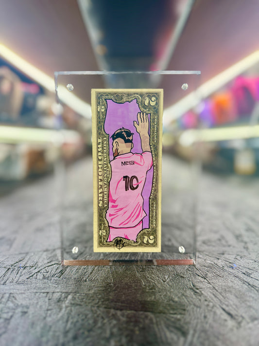 Messi $2 Dollar Bill Art 10.4