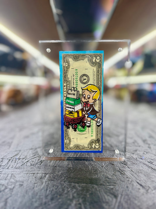 Richie Rich $2 Dollar Bill Art 17.0