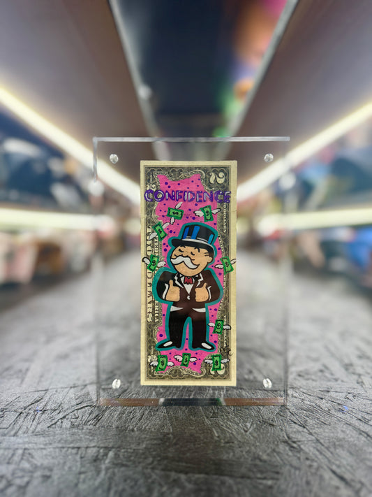 Mr Monopoly $2 Dollar Bill Art 51.8