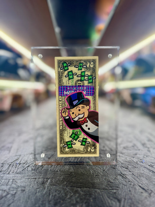 Mr Monopoly $2 Dollar Bill Art 51.9