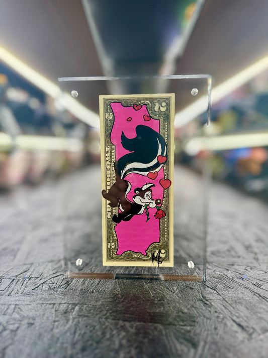 Pepé Le Pew $2 Dollar Bill Art 4.0