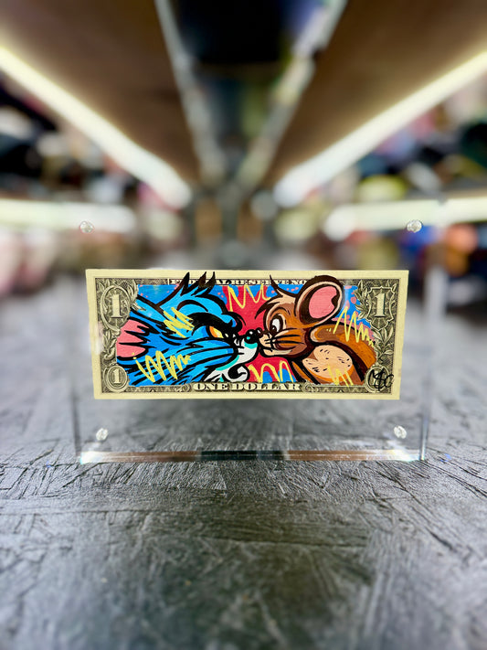 Tom & Jerry $1 Dollar Bill Art 6.0