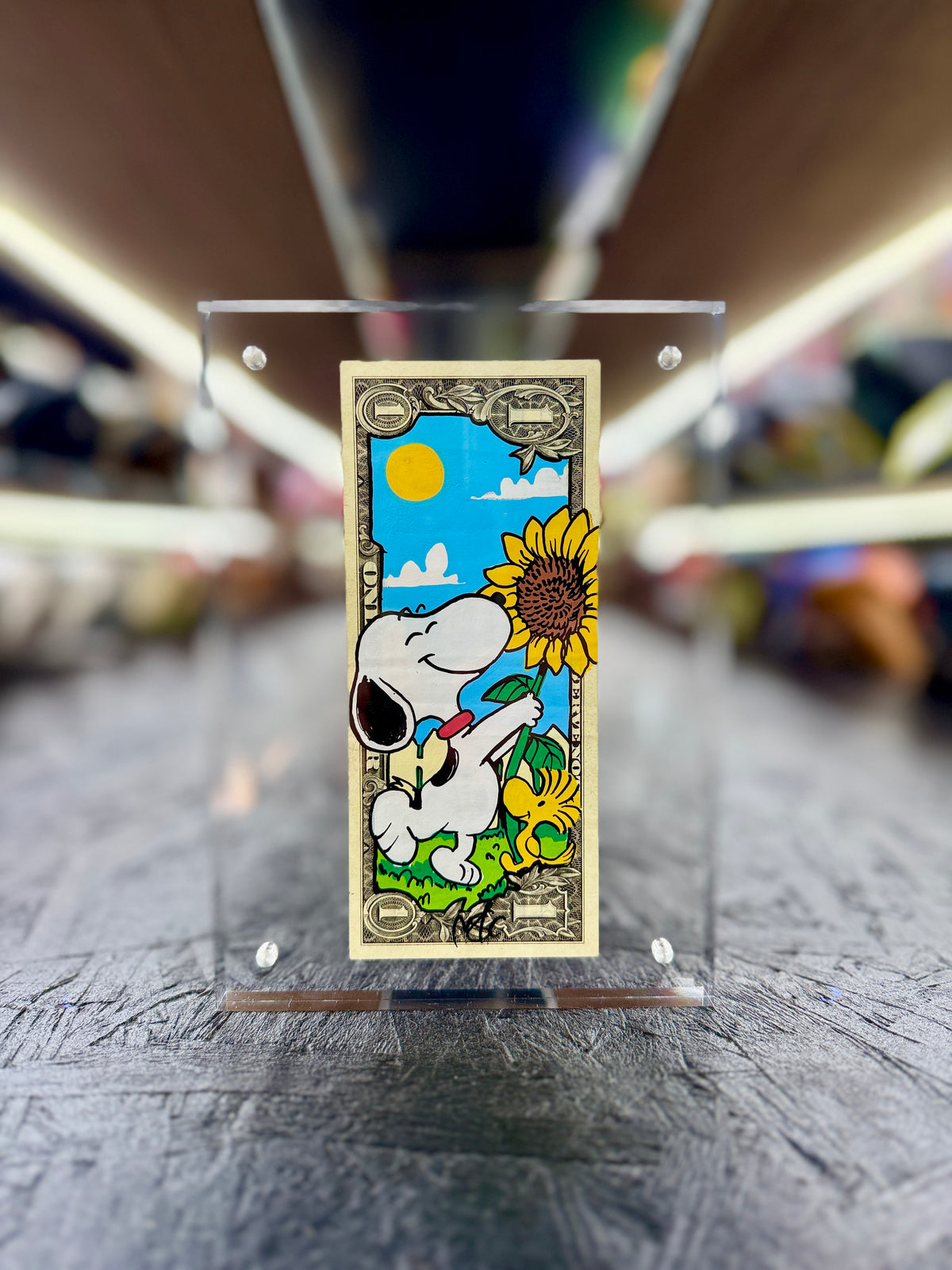 Snoopy $1 Dollar Bill Art 18.9