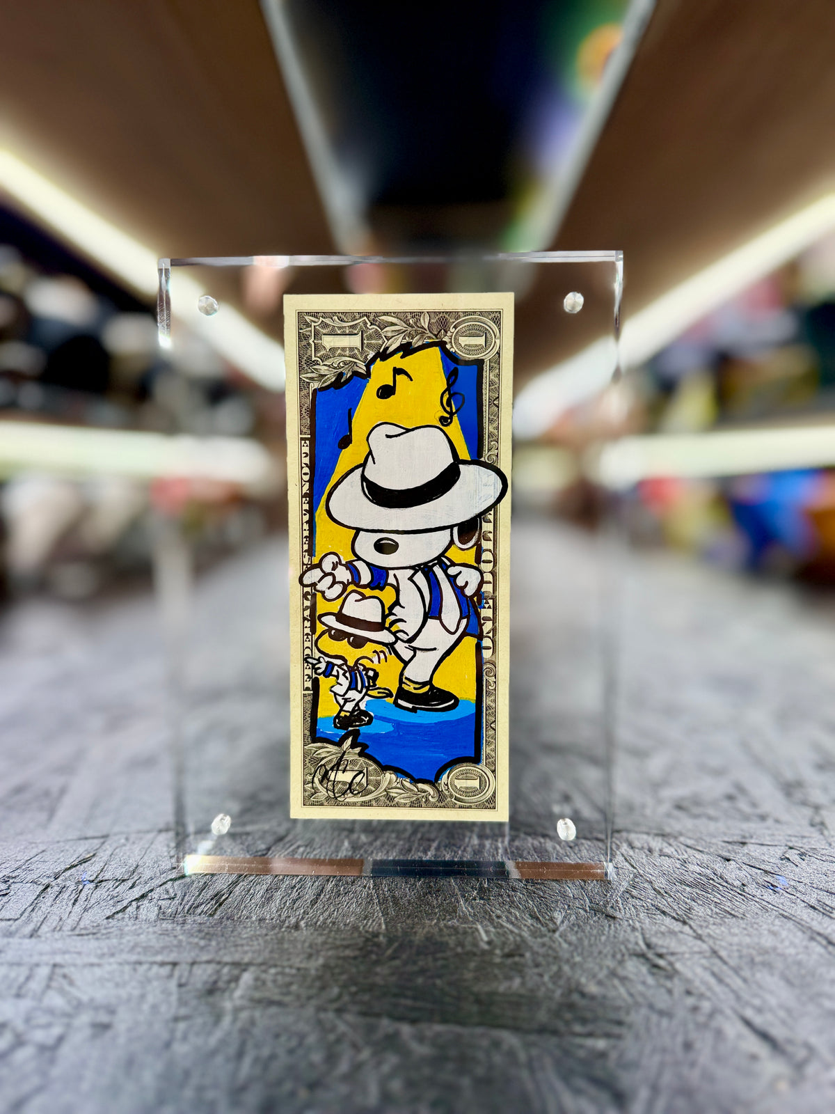 Snoopy $1 Dollar Bill Art 19.1