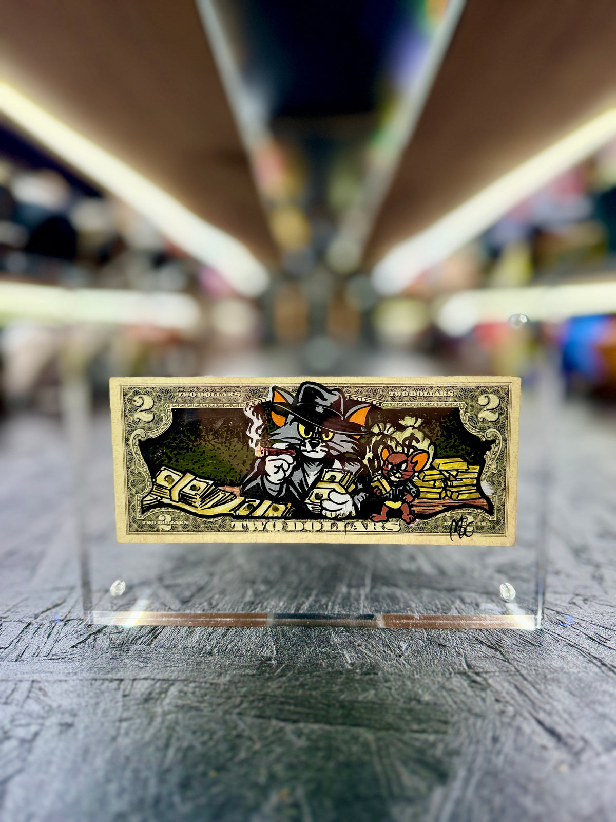 Tom & Jerry $2 Dollar Bill Art 6.2