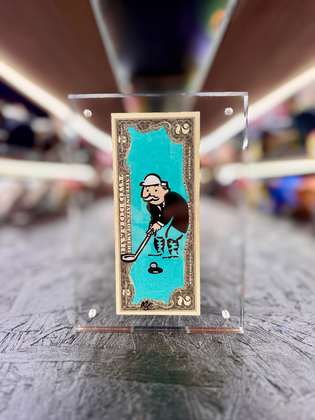 Mr Monopoly $2 Dollar Bill Art 53.2