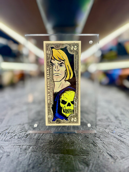 M.O.U He-Man & Skeletor $2 Dollar Bill Art 3.0