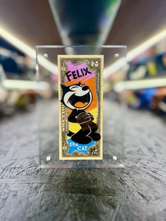 Felix The Cat $2 Dollar Bill Art 2.0