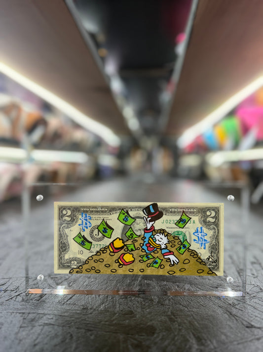 Scrooge McDuck $2 Dollar Bill Art 11.3