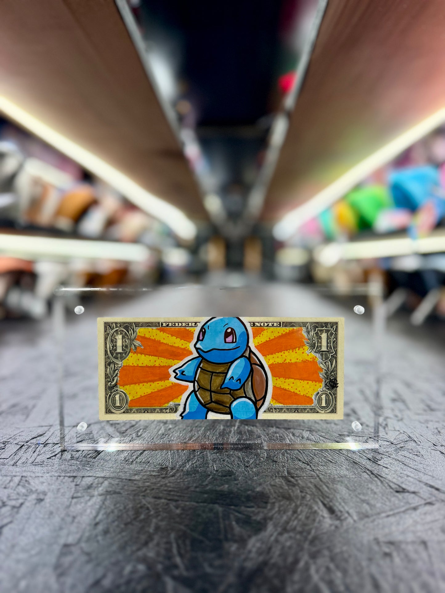 Pokemon "Squirtle" $1 Dollar Bill Art 10.4