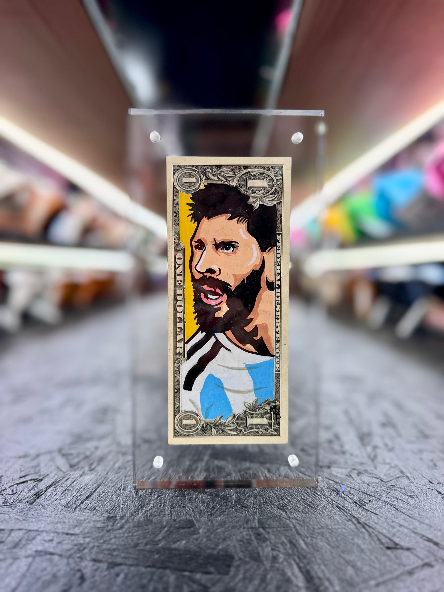 Messi $1 Dollar Bill Art 9.0