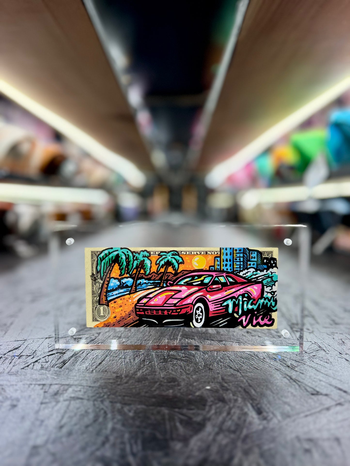 Miami Vice  $1 Dollar Bill Art 4.0