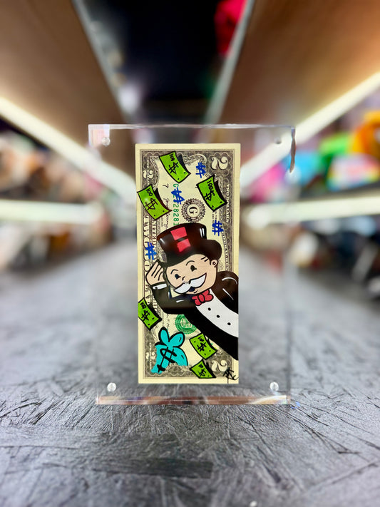 Mr Monopoly $2 Dollar Bill Art 31.7