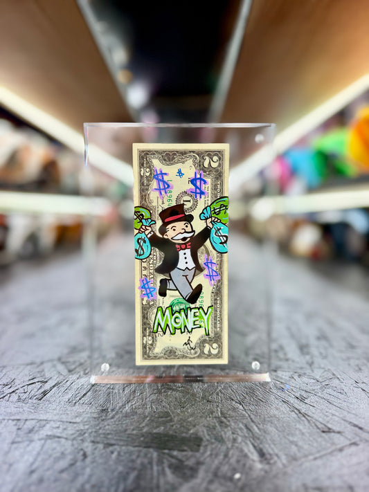 Mr Monopoly $2 Dollar Bill Art 32.0