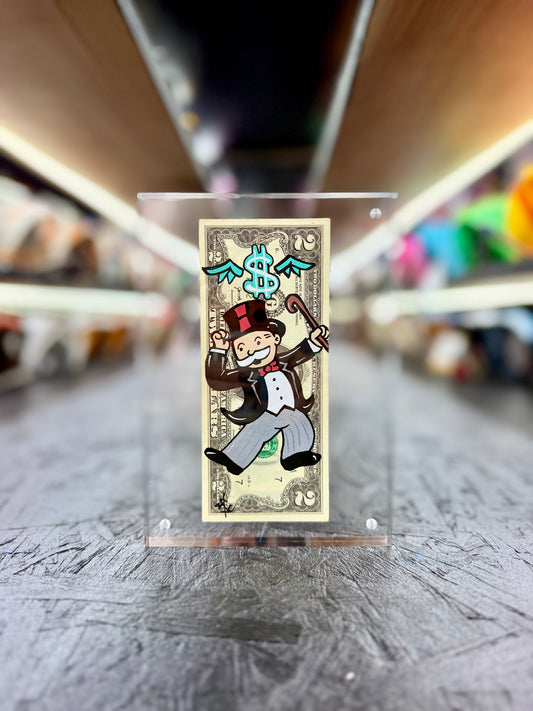Mr Monopoly $2 Dollar Bill Art 32.1