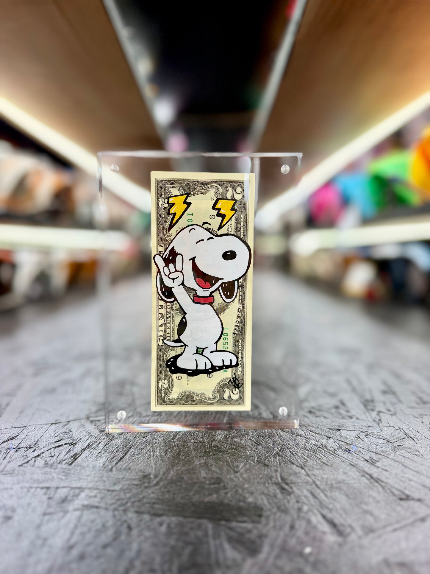Snoopy $2 Dollar Bill Art 15.1