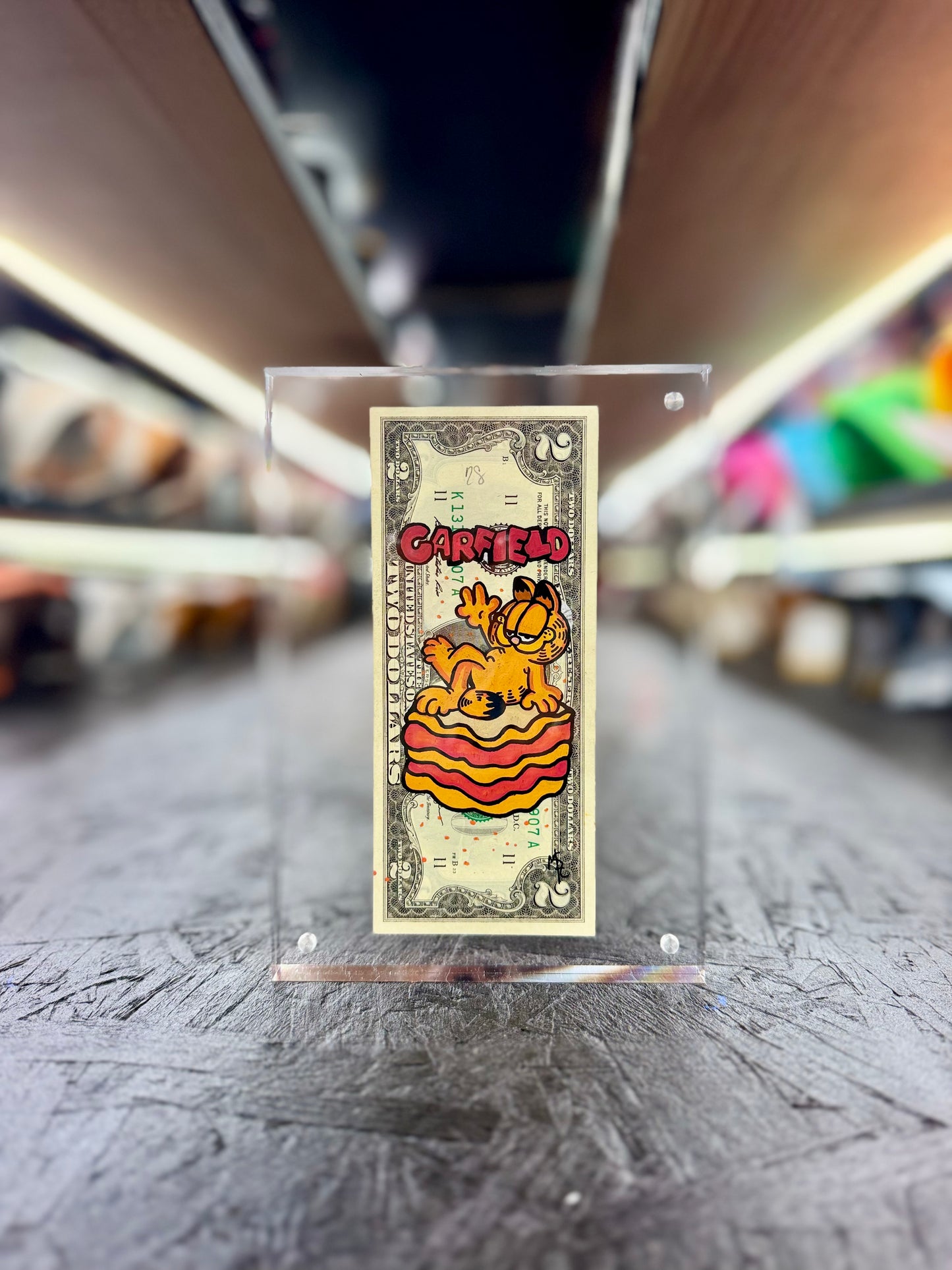 Garfield $2 Dollar Bill Art 4.0