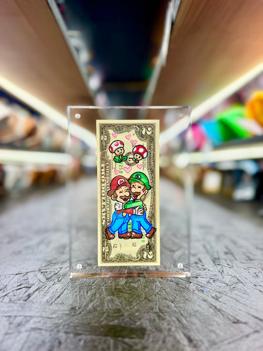 Mario $2 Dollar Bill Art 6.0