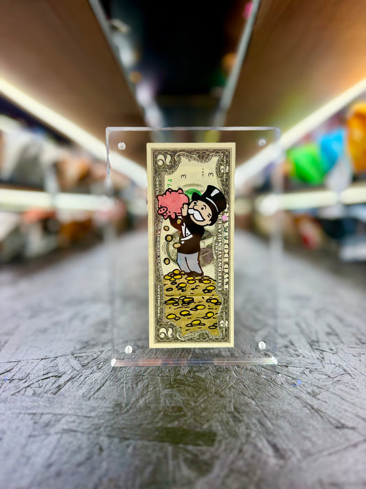 Mr Monopoly  $2 Dollar Bill Art 32.5