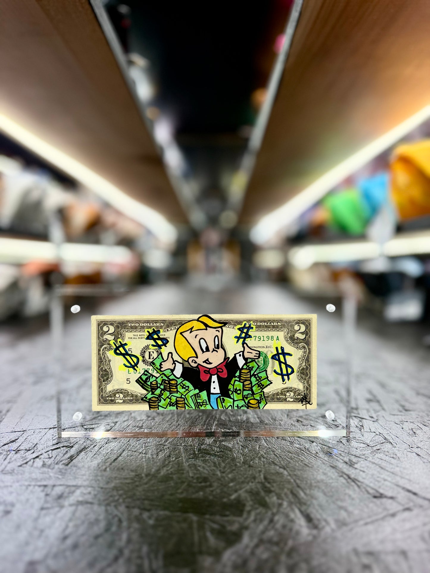 Richie Rich $2 Dollar Bill Art 15.0