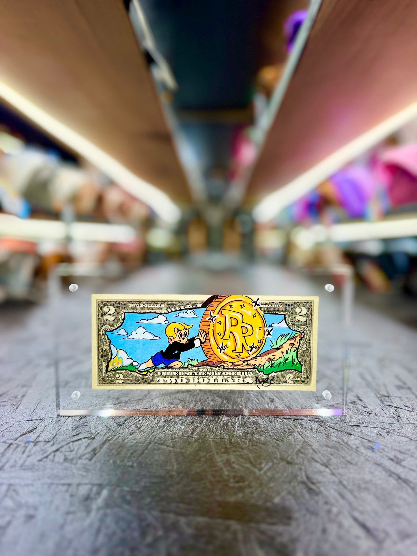 Richie Rich $2 Dollar Bill Art 16.2