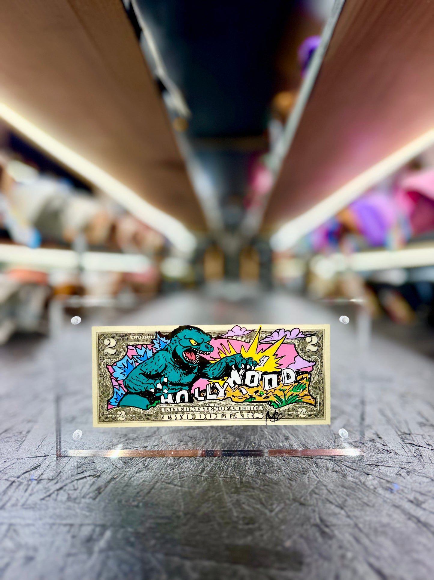 Godzilla $2 Dollar Bill Art 6.0