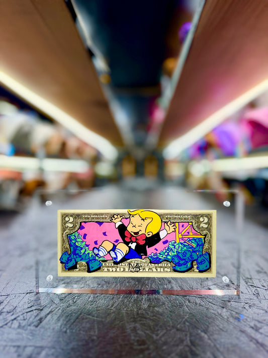 Richie Rich $2 Dollar Bill Art 16.1