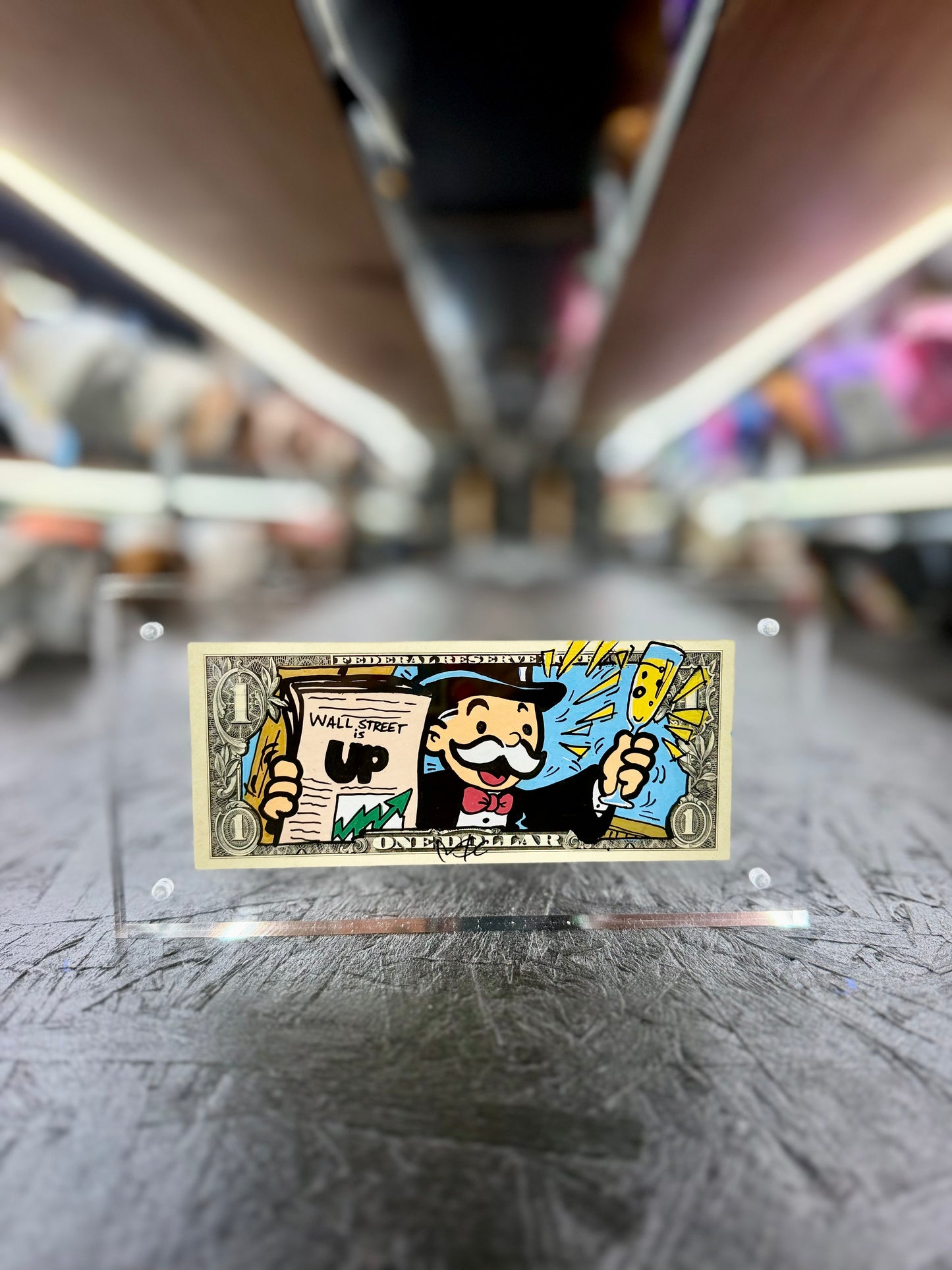 Mr Monopoly $1 Dollar Bill Art 35.0