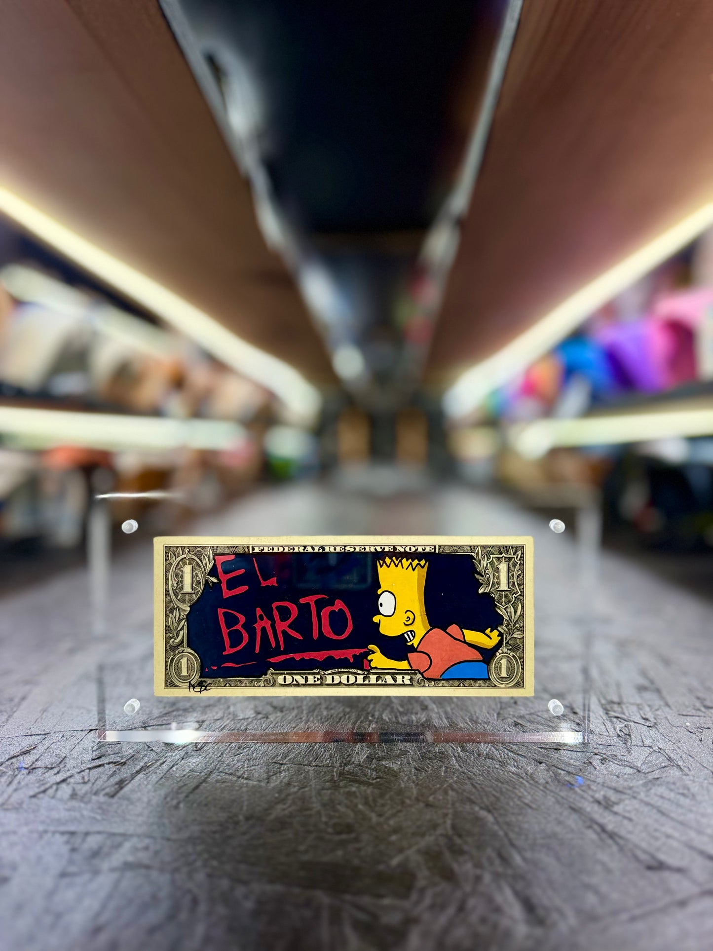 Simpsons (Bart) $1 Dollar Bill Art 10.7