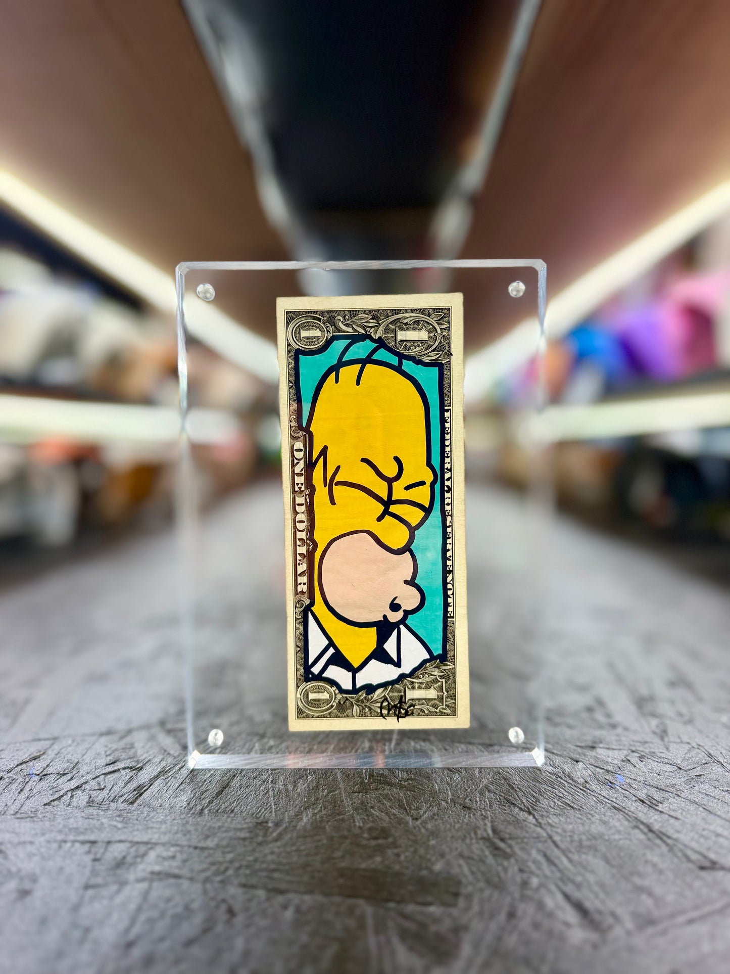 Simpsons (Homer) $1 Dollar Bill Art 10.6