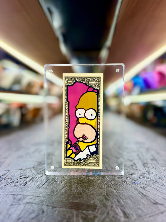 Simpsons (Homer) $1 Dollar Bill Art 10.5